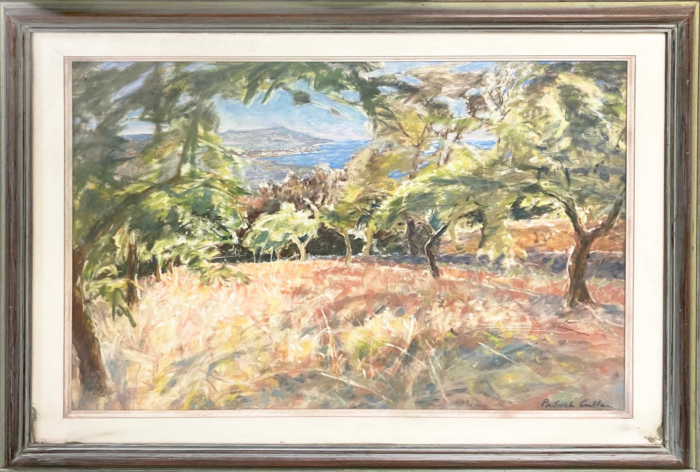 Artwork by Patrick Cullen, View of the Aegean, Evia, Made of pastel