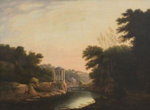 River landscape by Giuseppe Pietro Bagetti