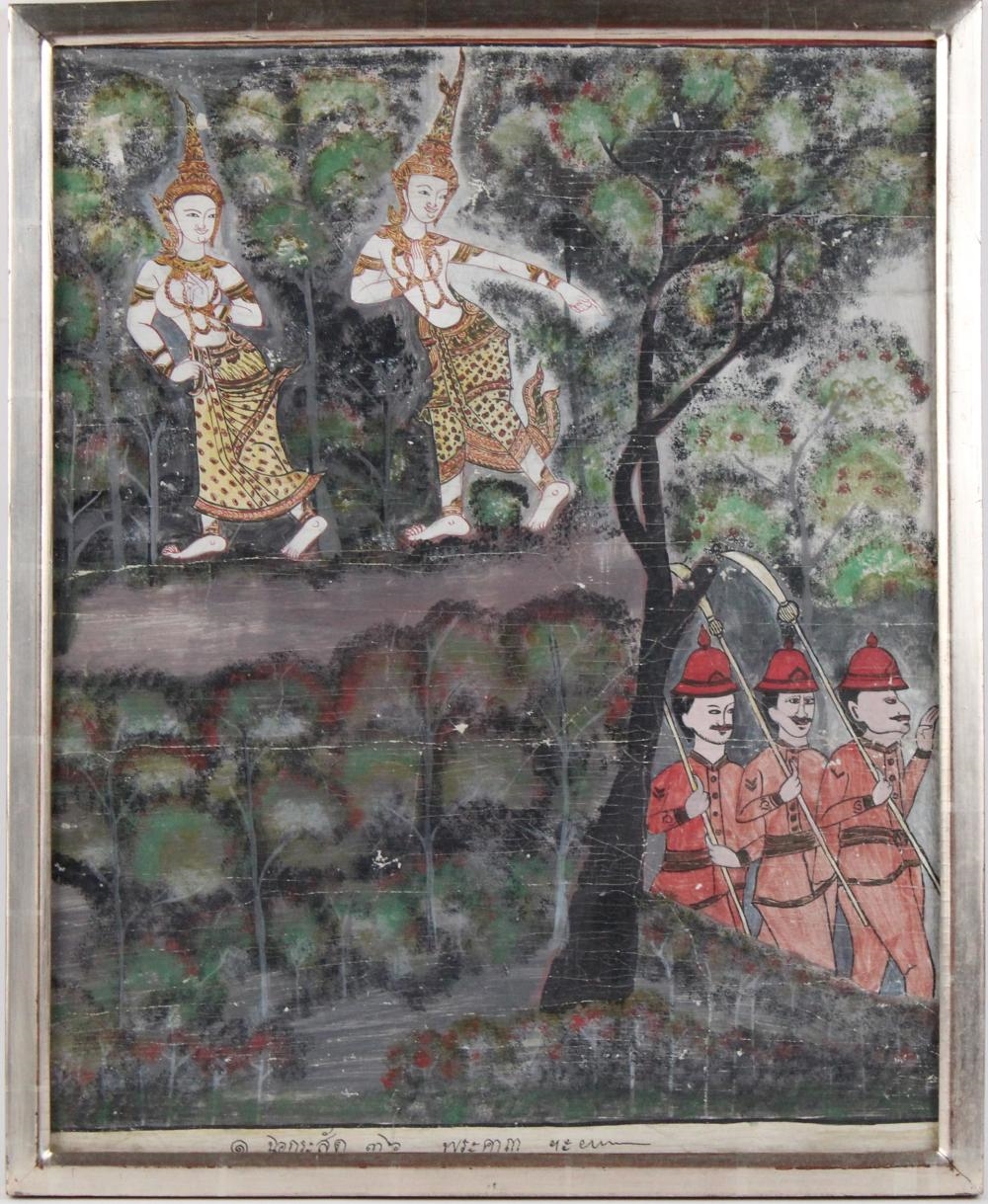 Southeast Asian Painting of Deities and Soldiers - Japanese School, 20th Century