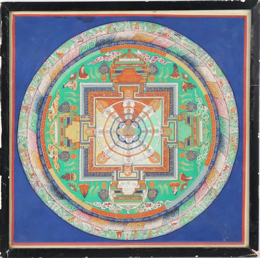 Painted Mandala - Indian School, 20th Century