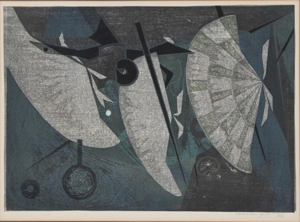 Japanese School, 20th Century | Modern Japanese Abstract Print (1956 ...