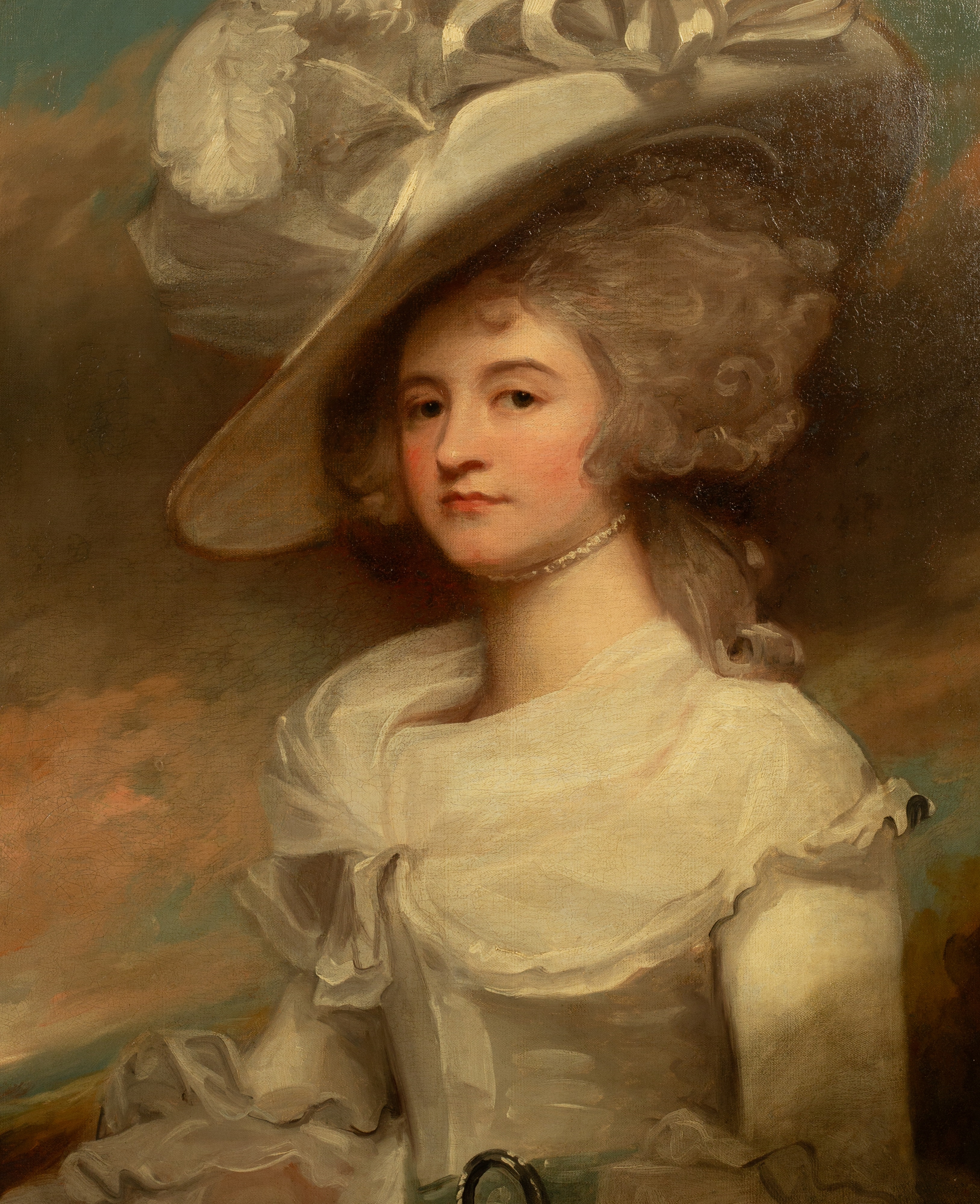 Artwork by George Romney, Portrait of Julia Annabelle, Made of oil on canvas