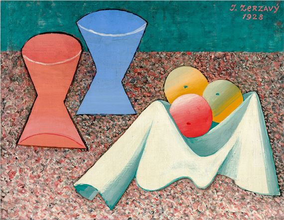 Still Life with Two Vases by Jan Zrzavý, 1928