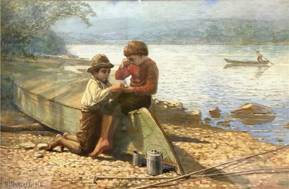 Irving Marlatt  Gouache On Board - Henry Irving Marlatt