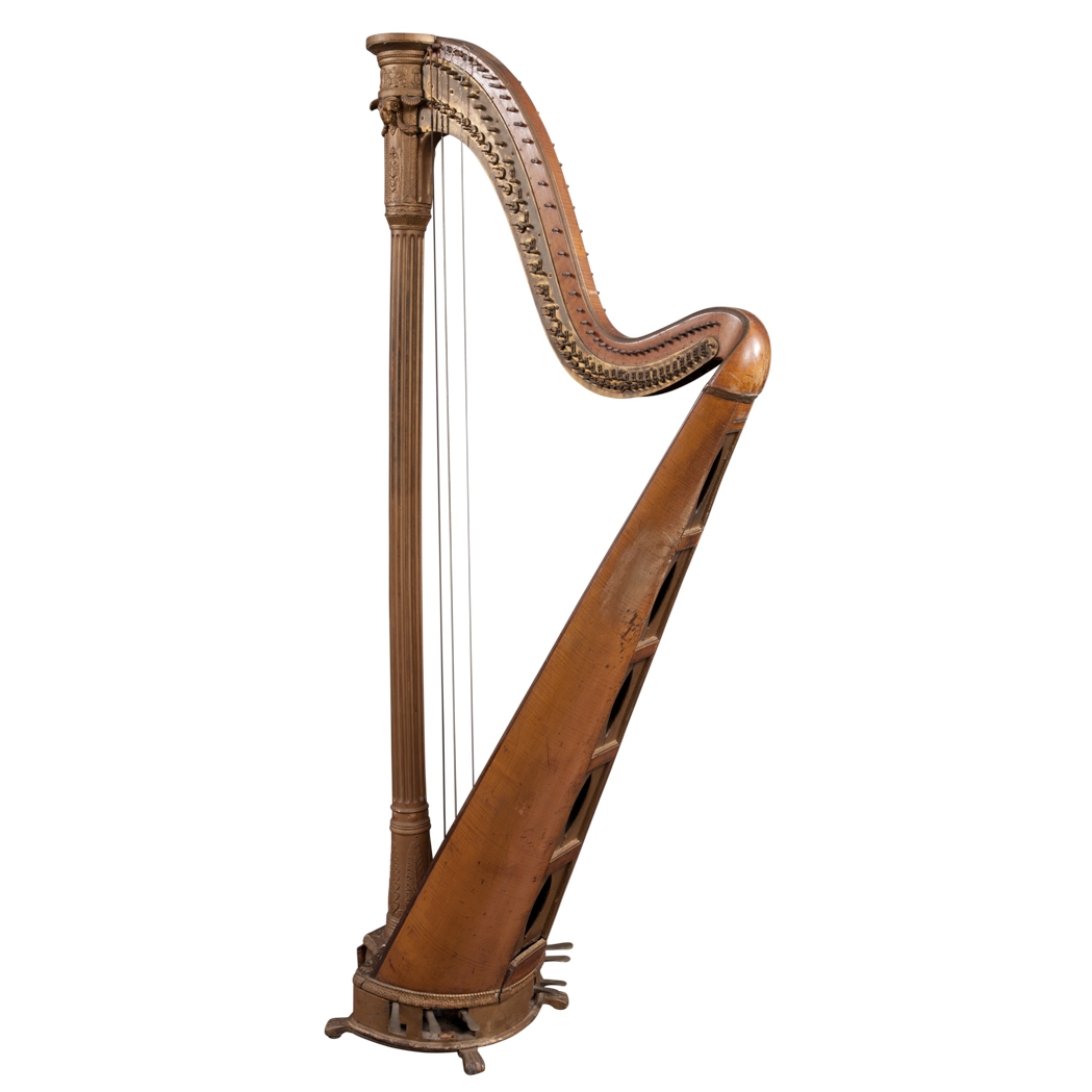 J. Willis | Restauration Maple and Parcel Gilt Composition Harp Erard ...