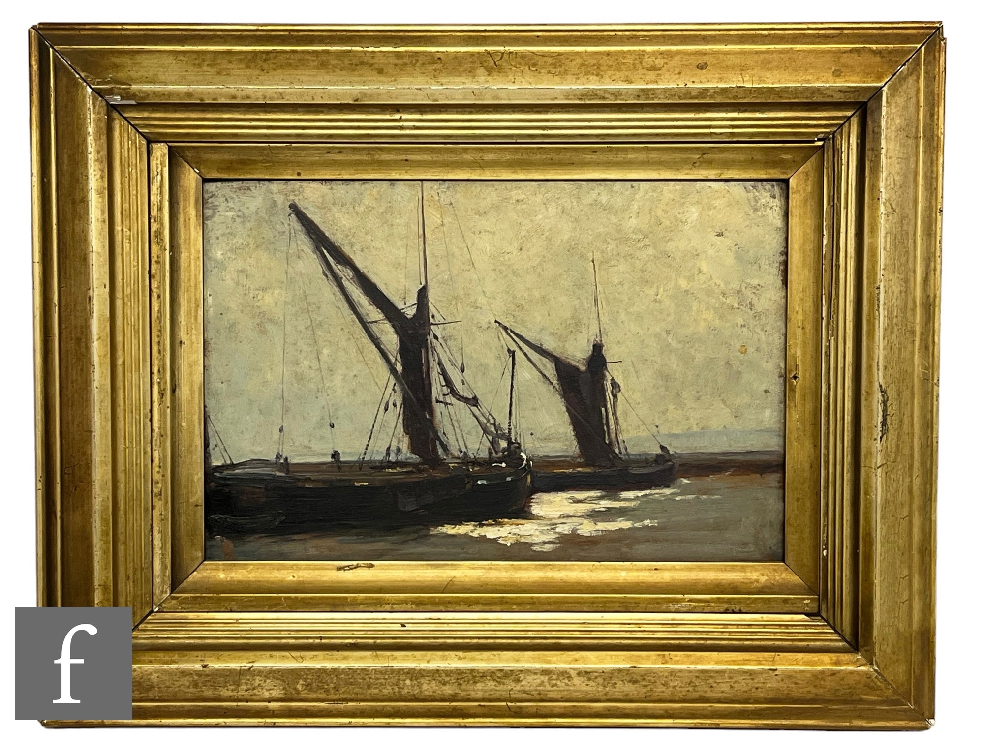 Walter John BurroughsFowler Thames barges in an estuary MutualArt