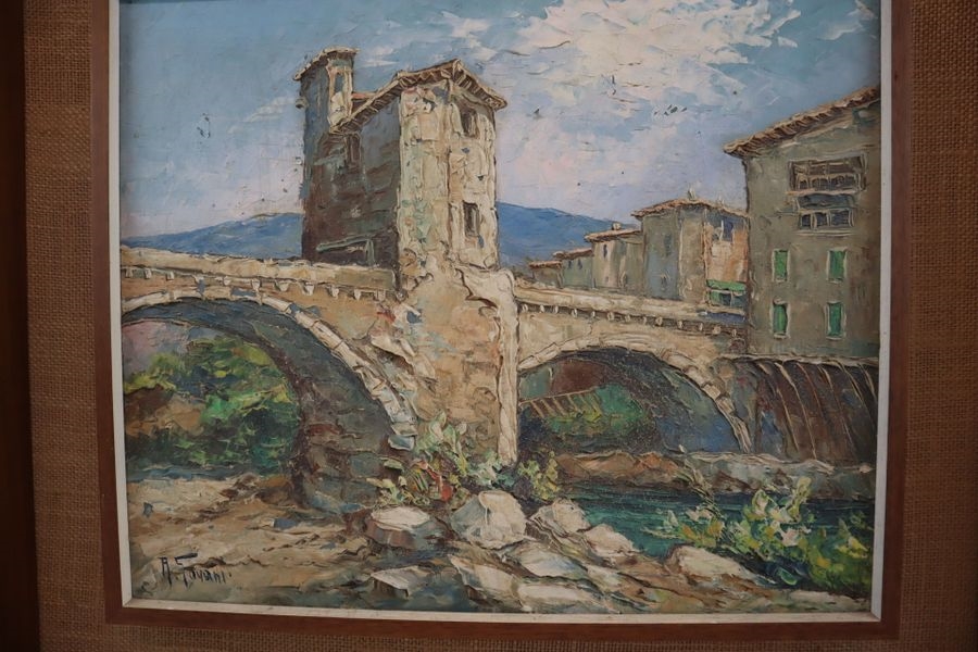 Artwork by Robert Giovani, Robert GIOVANI The Lospel Bridge Oil on canvas Signed lower left 38.5 x 46 cm, Made of Oil on canvas