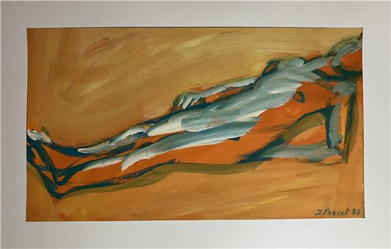 Nu orange by Jacques Poncet, 1987