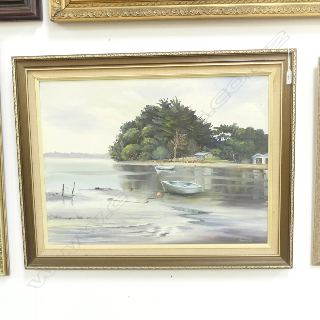 Artwork by Eleanor Alice File, BEACH NORTH AUCKLAND, Made of OIL PAINTING
