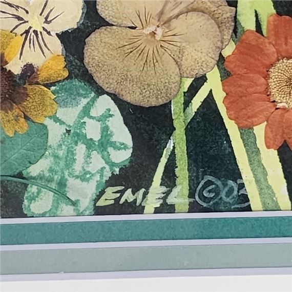 Emel Donor | Emel Donor 14x11 WC/Collage Wildflowers (2003) | MutualArt