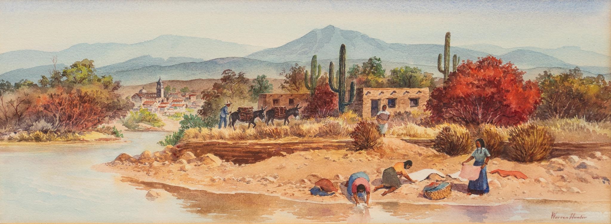Warren Hunter | Mexican Laundry Scene | MutualArt