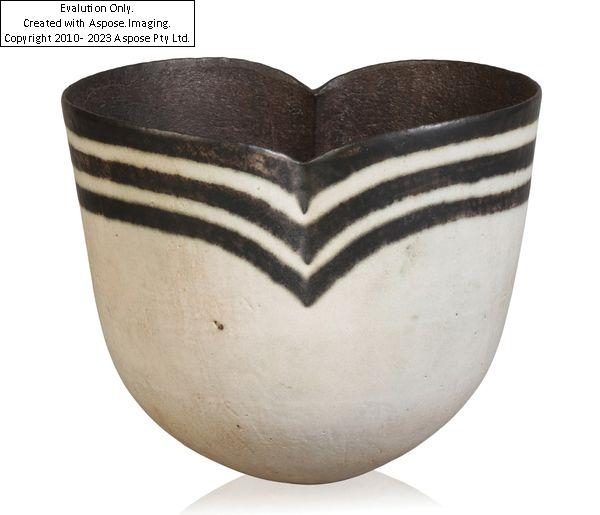 John Ward | POT WITH CUT AND SHAPED RIM | MutualArt