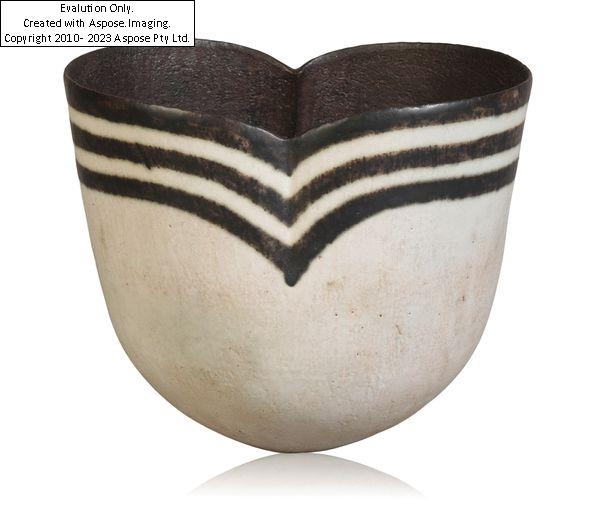 John Ward | POT WITH CUT AND SHAPED RIM | MutualArt