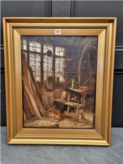 cat in a workshop - T. M. Dow