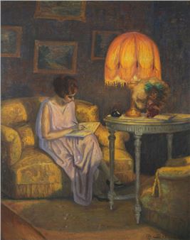 Jeune femme dans un intérieur - Gabrielle Seguin