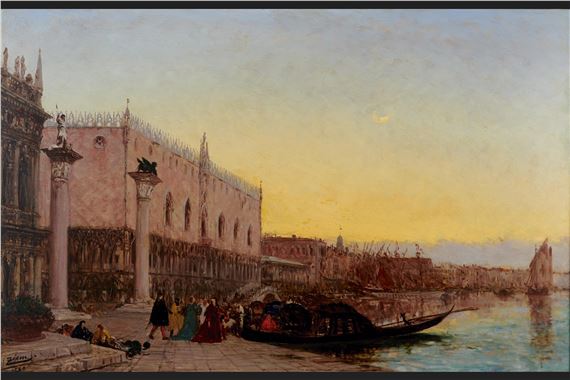 VENISE, EMBARCADÈRE DU PALAIS DUCAL, 1880 by Félix Ziem, 1880