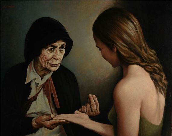 Les lignes de la main Huile sur toile by Marcel Anselme