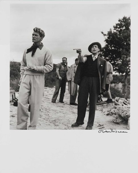 Robert Doisneau | Jean Marais and Jean Cocteau on the set of Le ...