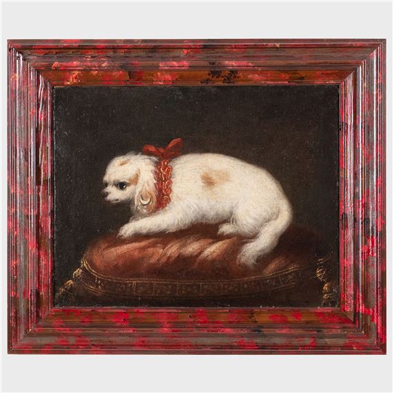 A Dog on a Cushion by Pier Francesco Cittadini, Italian School