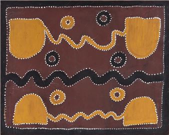 Moonbum Dreaming, 2002 - Phyllis Binjalk Ningarmarra