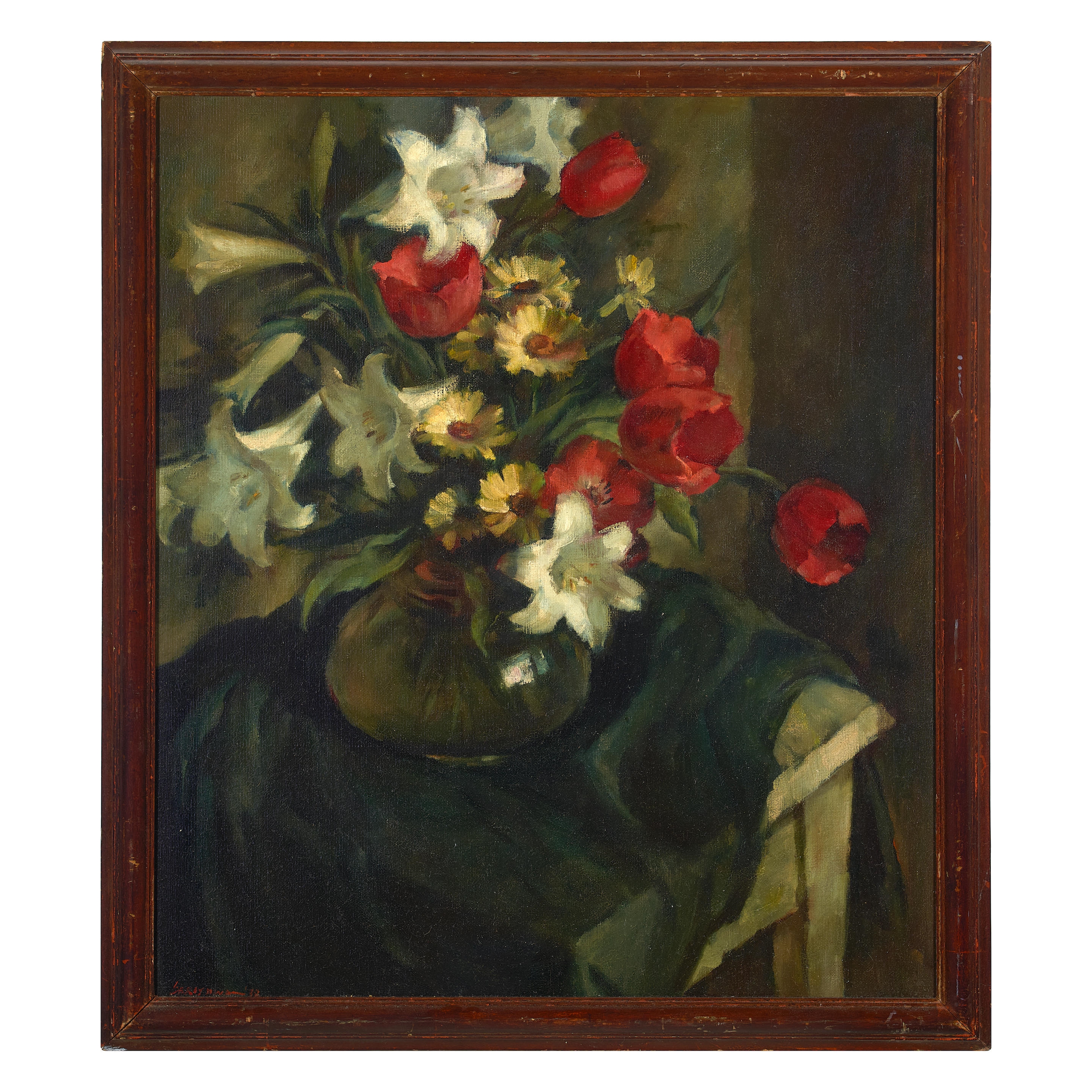 Artwork by Sueo Serisawa, Lilies on the Table, Made of oil on canvas