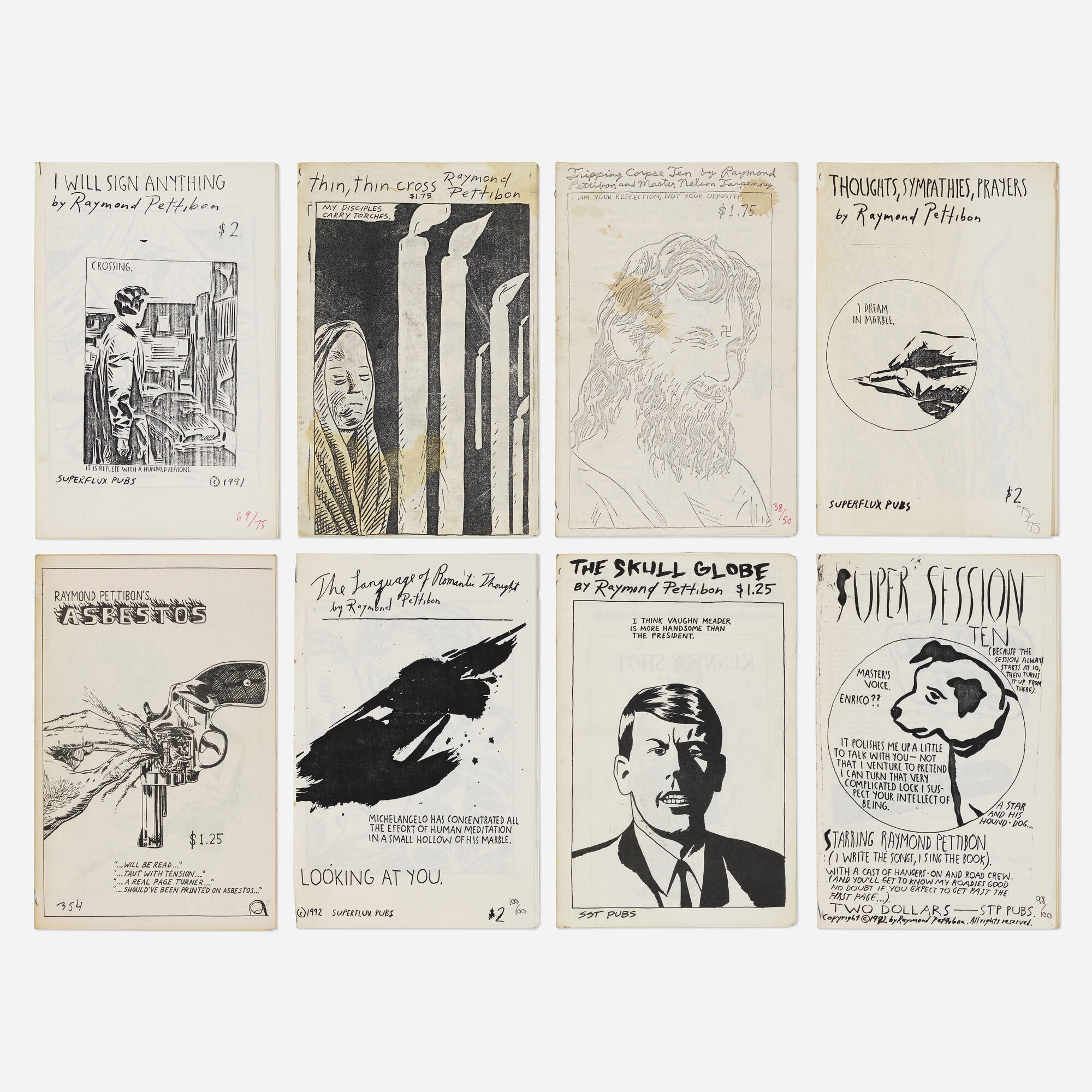 Collection of eight zines - Raymond Pettibon
