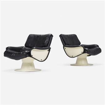 Saturn Series lounge chairs model B-175-18, pair - Yrjö Kukkapuro