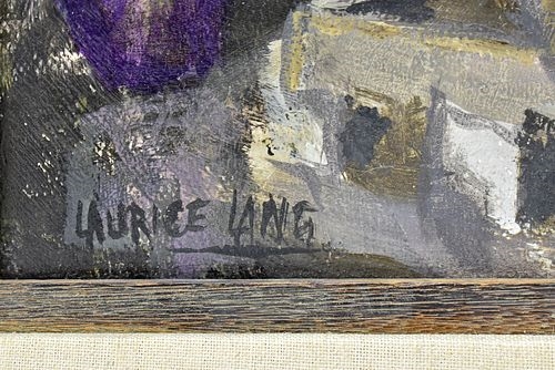 Artwork by Laurice Lang, Original mixed media surrealist portrait on board, Made of board