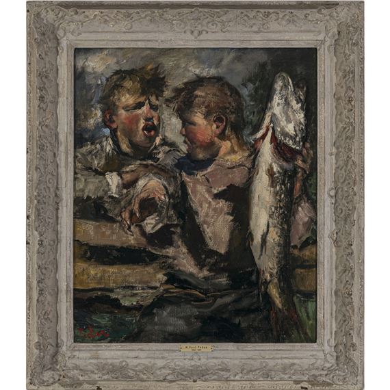 Paul Mathias Padua | Two boys with fish | MutualArt