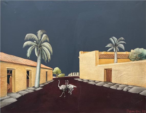 Estancia con avestruces by Jorge Damiani, 1975