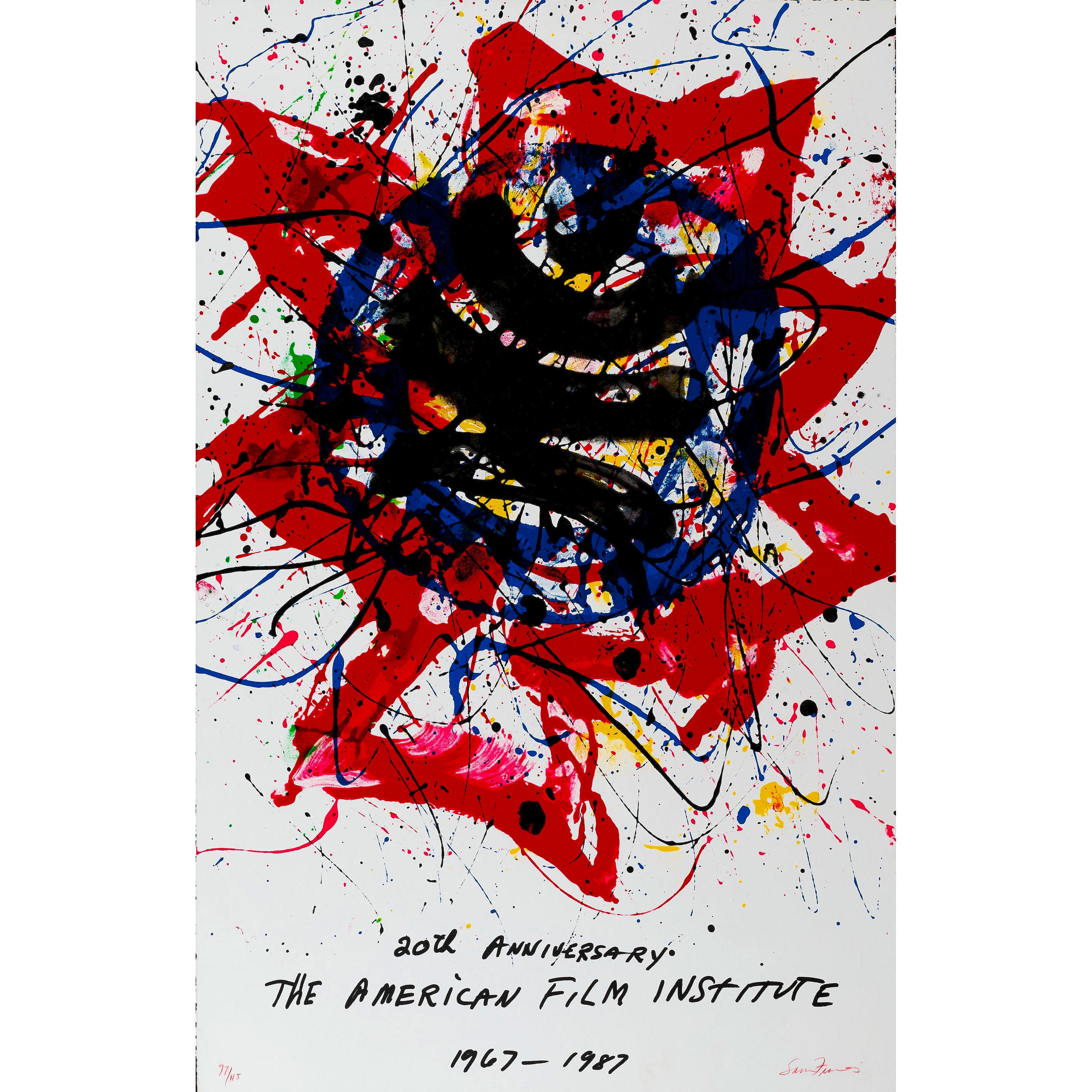 Sam Francis | A Red Star (1987) | MutualArt