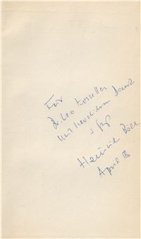 Doktor Murkes gesammeltes Schweigen. Widmungsexemplar - Heinrich Böll