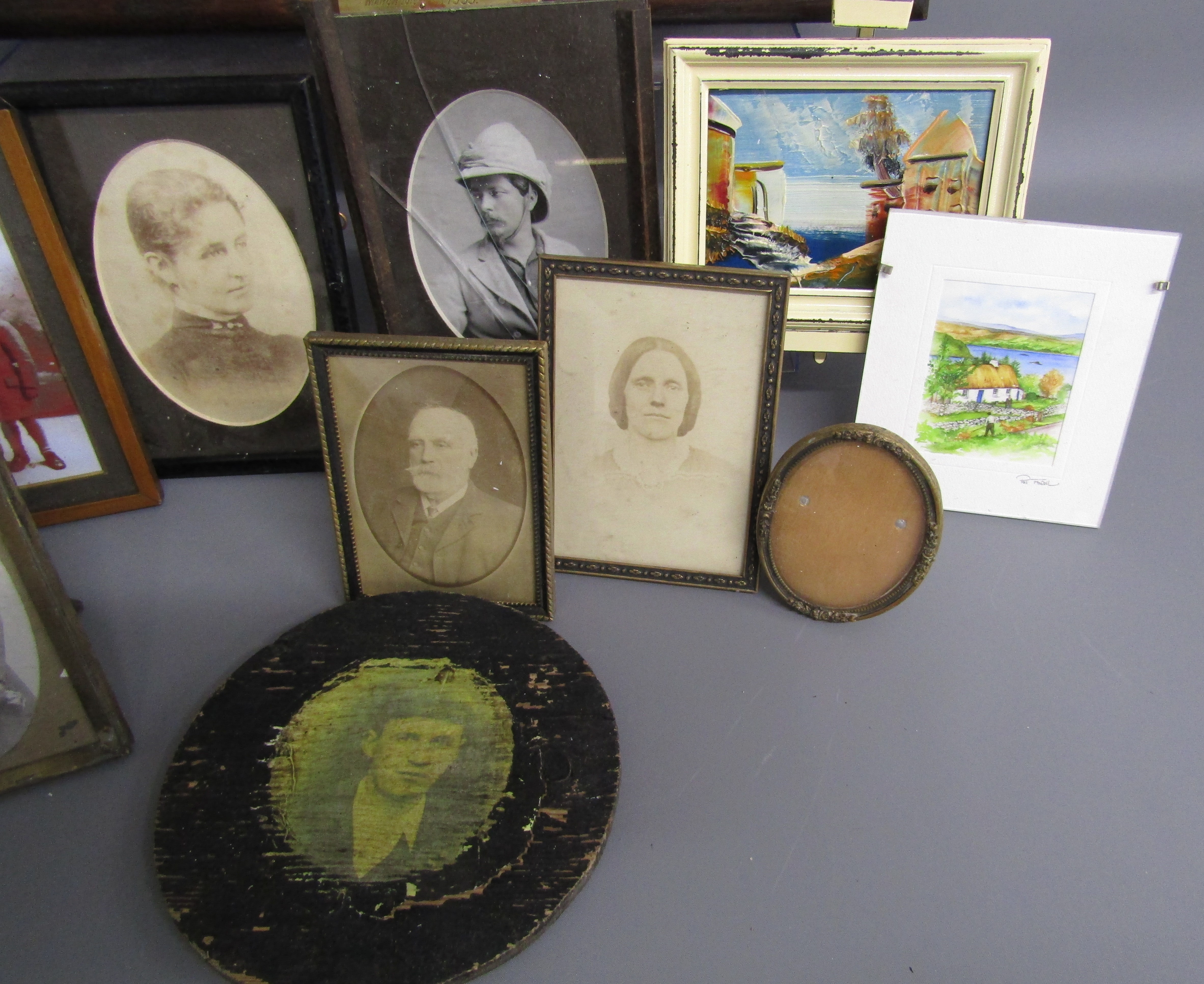 Artwork by Robert Smith, Lafayette photograph with plaque 'Presented to Ex-Provost Robert Smith J.P for his faithful services, Made of photograph with plaque