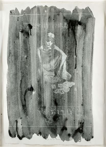 Igor Vishnyakov (Russian, b.1968). The Hierophant; The High Priestess; The Lovers; The Hermit, a set of four tarot subjects, mixed media, all signed, inscribed and dated 2004, each 100cm x 71cm. Framed and glazed - Igor Vishnyakov