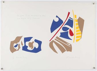 Ronald King (British b.1932), Seventh Song, colour screenprint, 1968, signed lower right, inscribed and numbered 14/30 lower left, further inscribed upper left, 49 x 67cm. Unframed - Ronald King