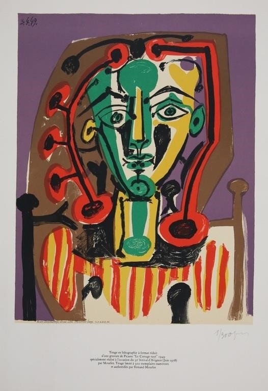 After Picasso Lithograph Mourlot Le Corsage Raye - Fernand Mourlot