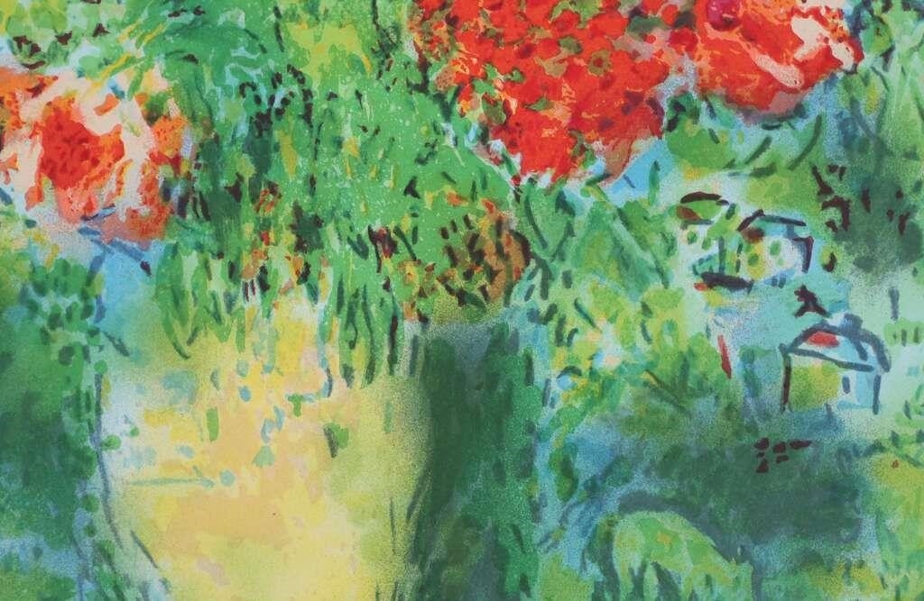 Marc Chagall | After Marc Chagall 2 Lithographs Flowers & Moses | MutualArt