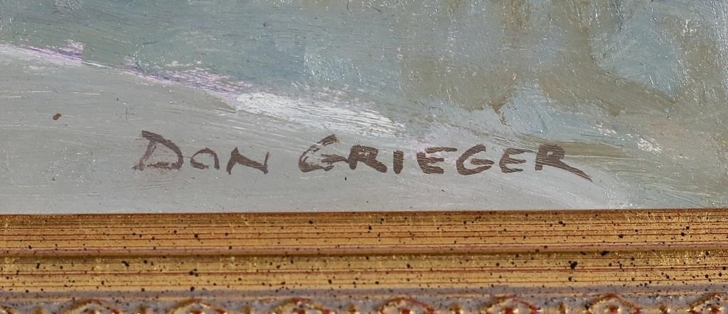 Artwork by Don Grieger, Don Grieger Oil on Board Oatka in Winter, Made of Oil on board