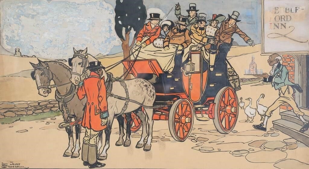 Artwork by Daniel Sayre Groesbeck, Dan Sayre Groesbeck 2 Illustrations, Made of paint