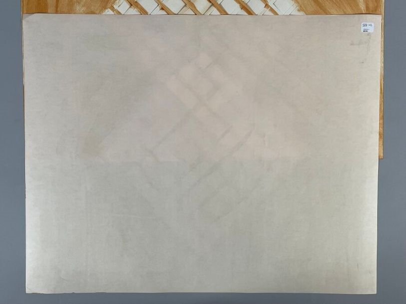 Artwork by Alejandro Puente, Geometric composition Mixed media on cut paper, Made of paper