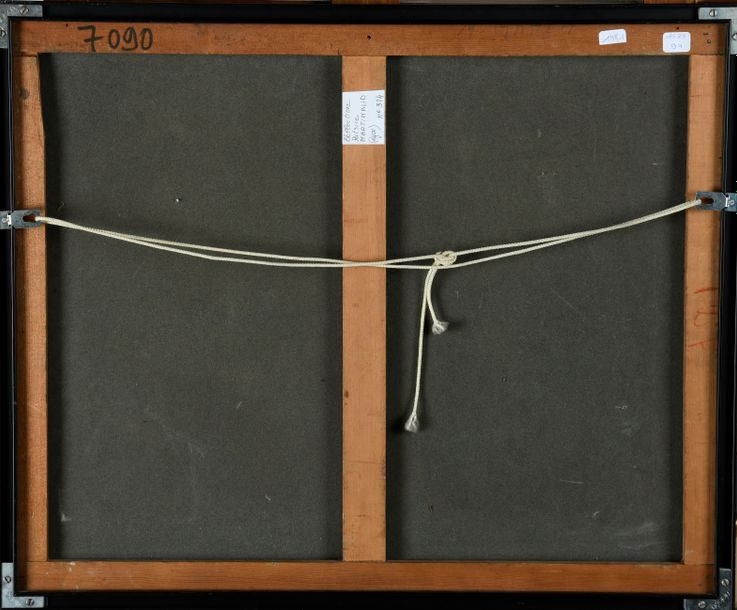 Artwork by Marcelle Grata, Fruits et flute de champagne Huile sur toile, Made of oil on canvas