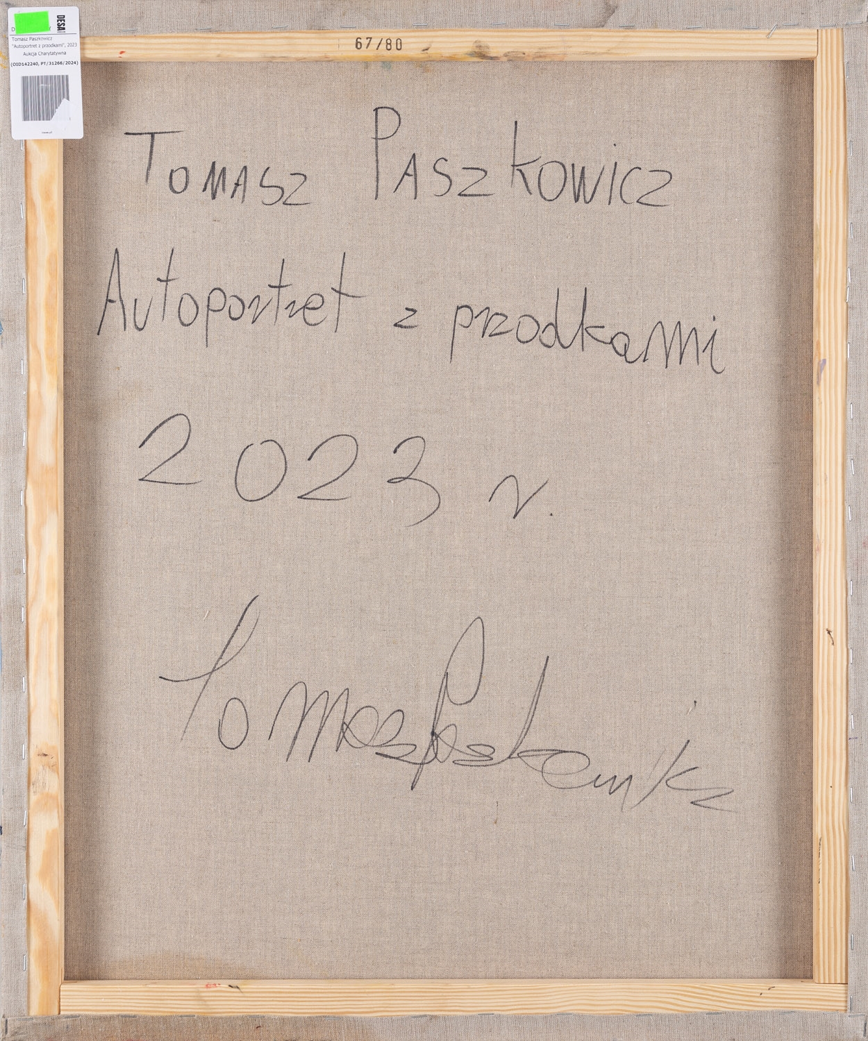 Artwork by Tomasz Paszkowicz, Self-portrait in the identity of ancestors, Made of oil/canvas