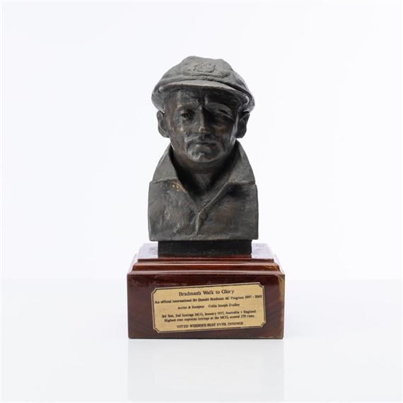 Donald Bradman bronze bust - Colin Joseph Dudley