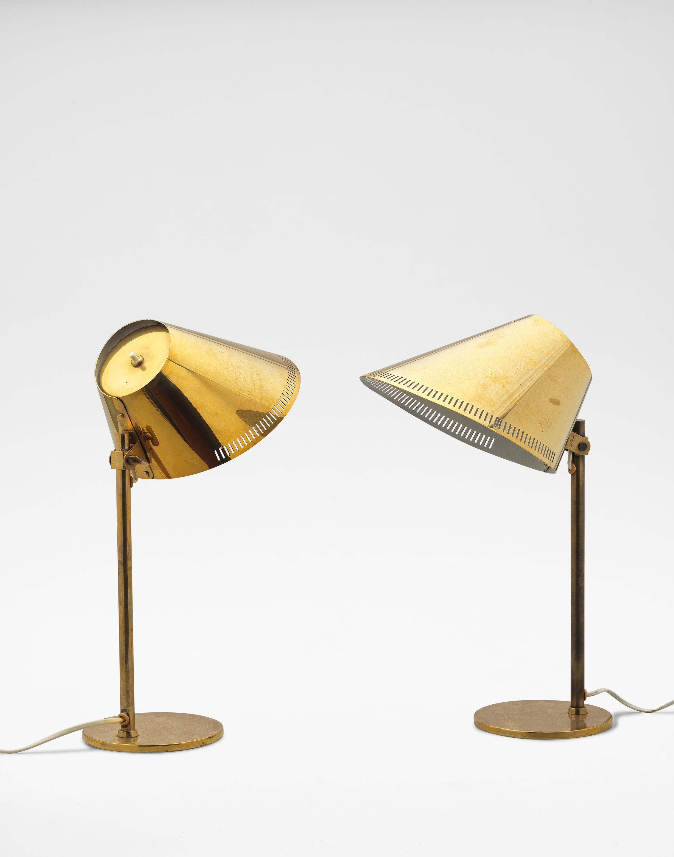 Pair of adjustable desk lamps, model no. 9227 , circa 1958 - Paavo Tynell
