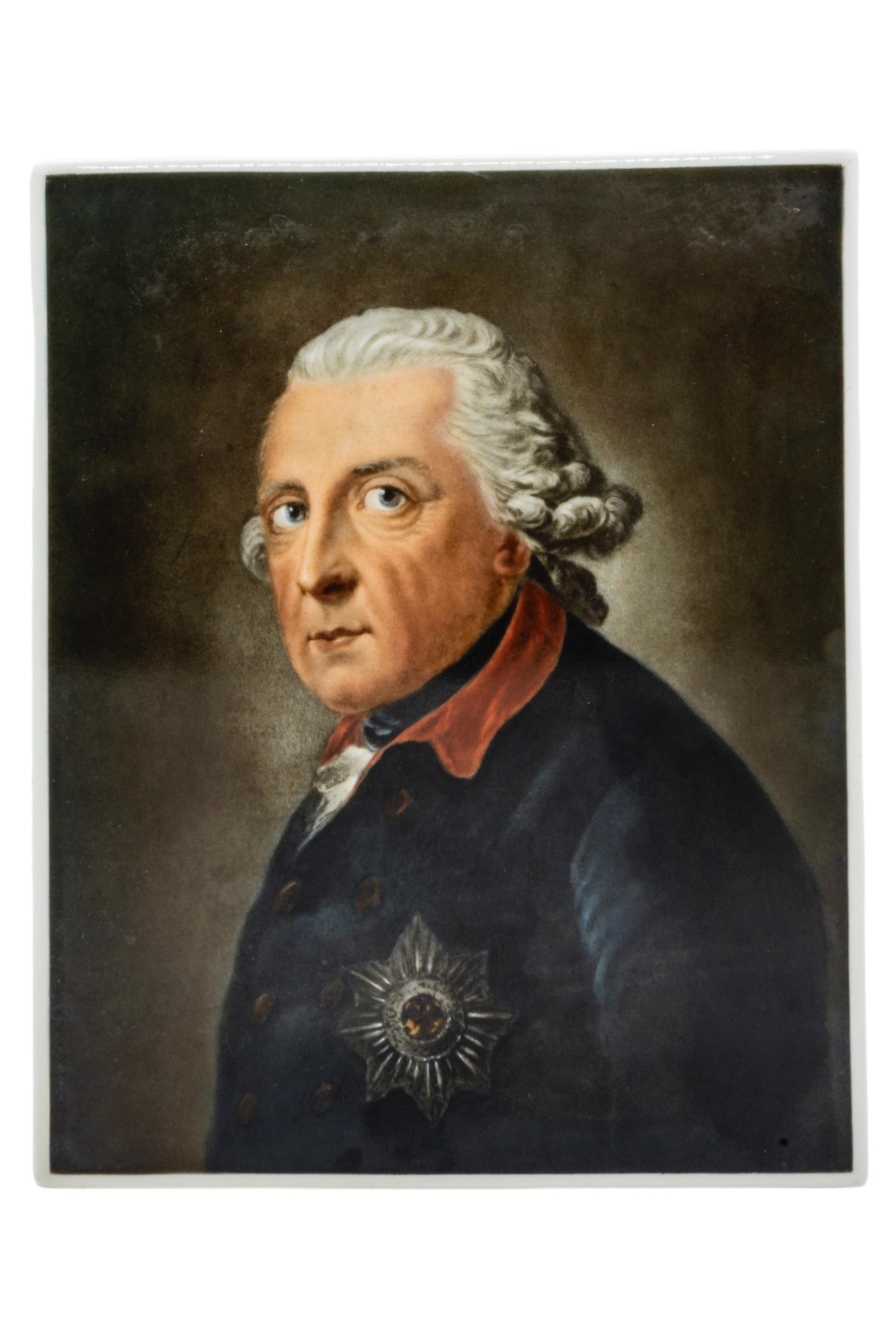 A ROSENTHAL  PORTRAIT , depicting Frederick the Great - Anton Graff