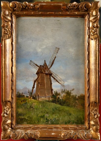 Artwork by Gustave Garaud, The mill, Made of Oil on panel