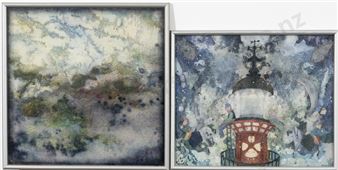 Carole Anne Bauer - Two Hand Embroidered Artworks - Carol Anne Bauer