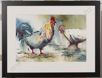 Estelle Fraser - Rooster & Chicken - Estelle Fraser