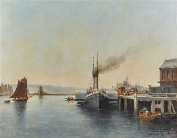 Bateau à aubes au Port de Boulogne - Charles Emile CANET