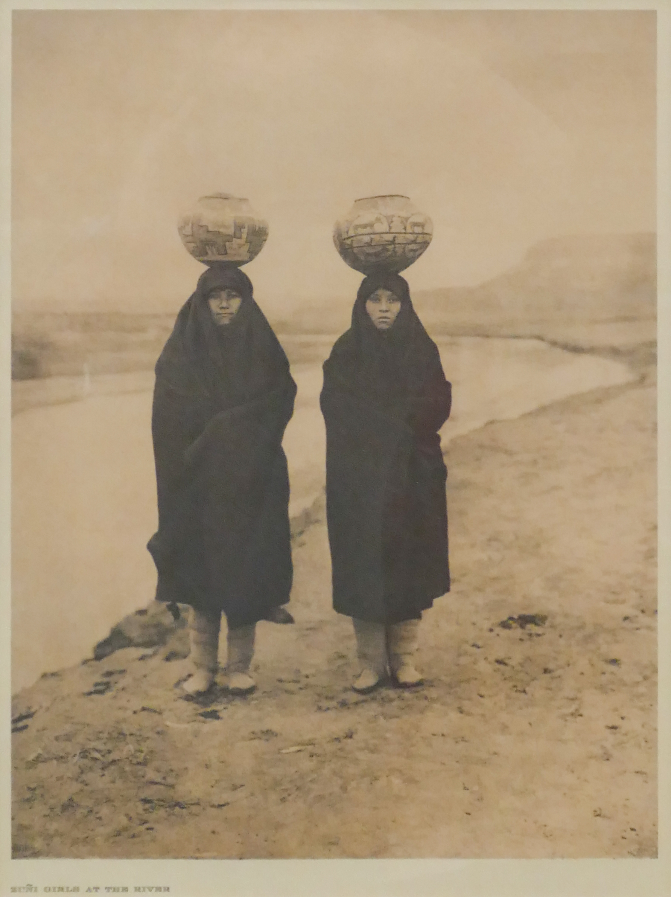Edward Curtis ''Zuni Girls at the River'' Native Print Framed - Edward S. Curtis